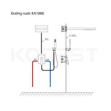 Bộ sen tắm âm tường KA1888