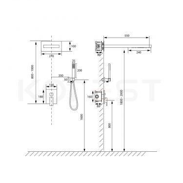Bộ sen tắm âm tường KA1888