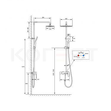 Bộ sen tắm cây cao cấp K1102