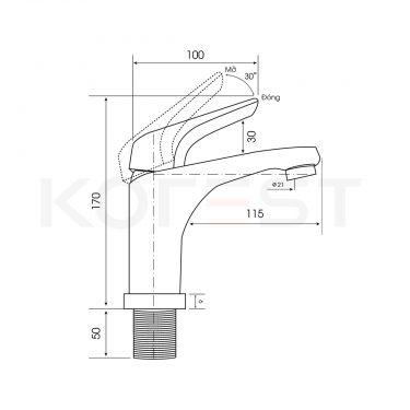 Vòi chậu lavabo K2208